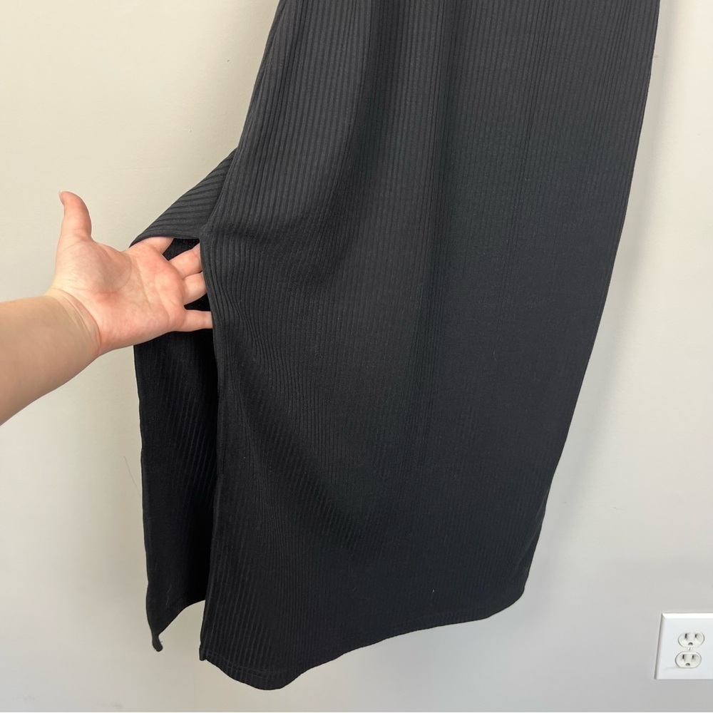 NWT WALTER BAKER BROOKLYN SLEEVELESS RIBBED MIDI DRESS IN BLACK SIZE MEDIUM - Picture 8 of 16